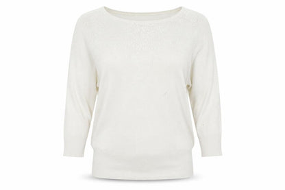 Womens UK Size S Oasis White Pullover Jumper
