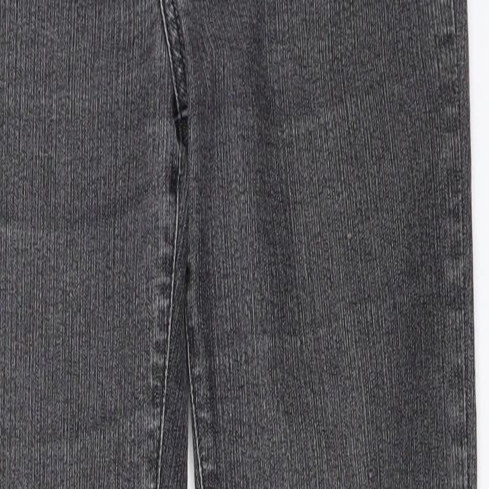 Per Una Womens Black  Denim Straight Jeans Size 8 L29.5 in