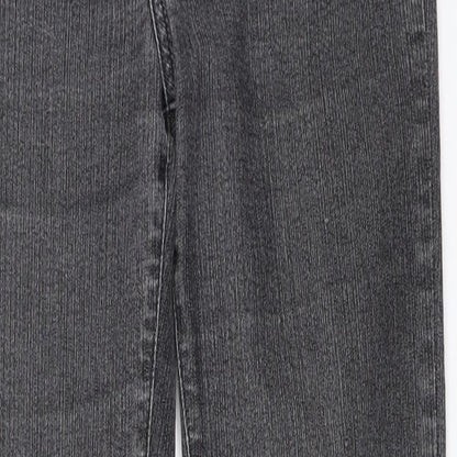 Per Una Womens Black  Denim Straight Jeans Size 8 L29.5 in