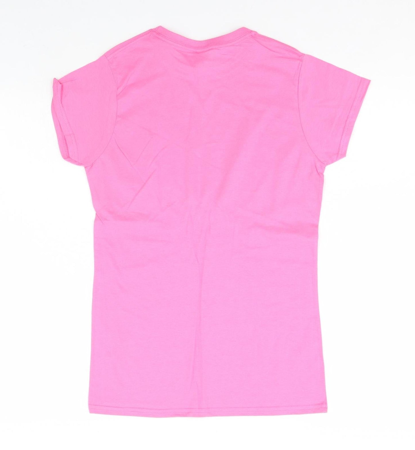 Womens UK Size M Gildan Pink Basic T-Shirt