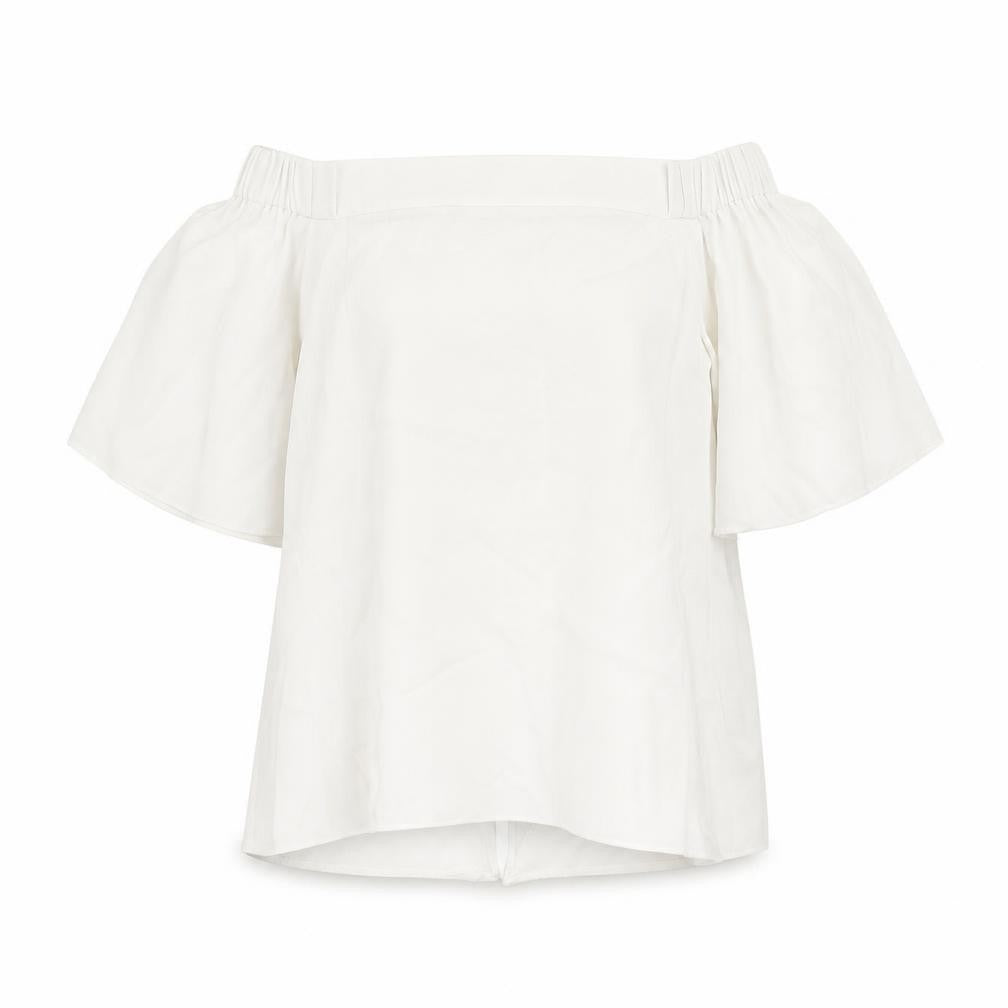Womens UK Size 10 River Island Ivory Basic Blouse
