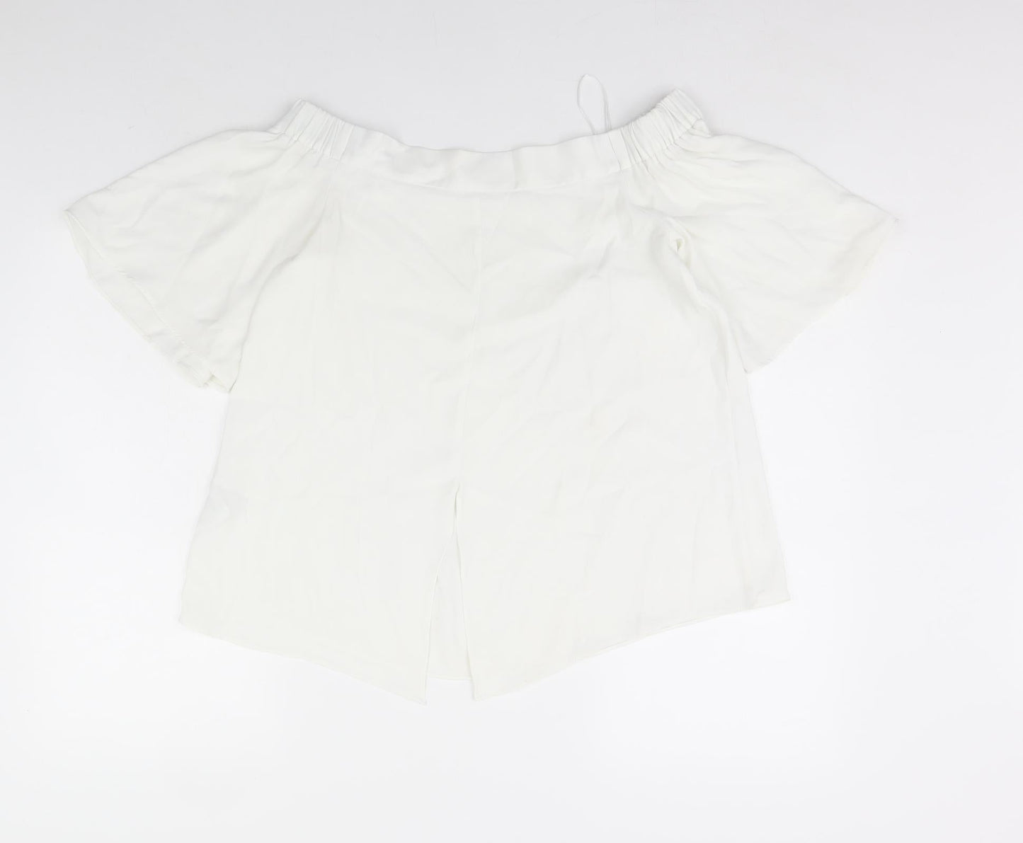 Womens UK Size 10 River Island Ivory Basic Blouse