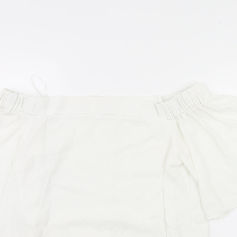 Womens UK Size 10 River Island Ivory Basic Blouse