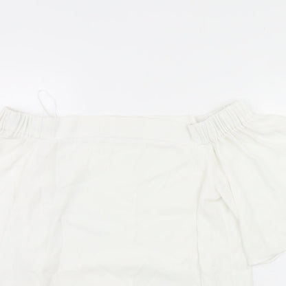 Womens UK Size 10 River Island Ivory Basic Blouse