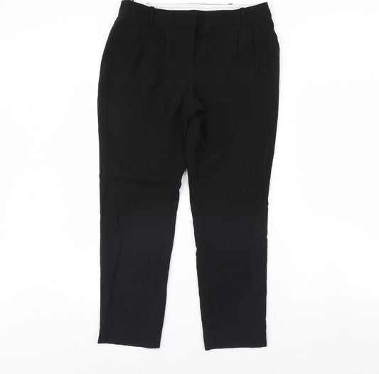 Womens UK Size 12 NEXT Regular Fit Dress Pants Black Trousers