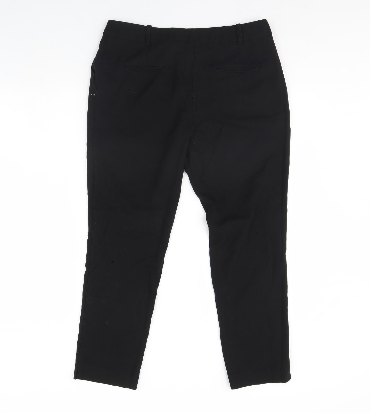 Womens UK Size 12 NEXT Regular Fit Dress Pants Black Trousers