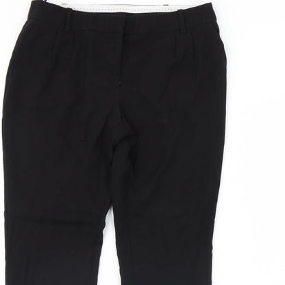 Womens UK Size 12 NEXT Regular Fit Dress Pants Black Trousers