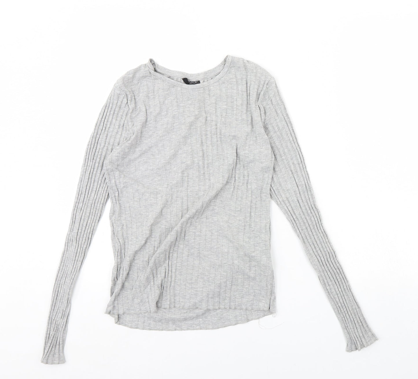 Womens UK Size 14 Topshop Grey Basic Blouse