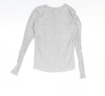 Womens UK Size 14 Topshop Grey Basic Blouse