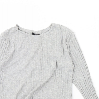 Womens UK Size 14 Topshop Grey Basic Blouse