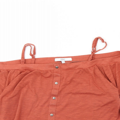Womens UK Size 12 NEXT Orange Basic Blouse