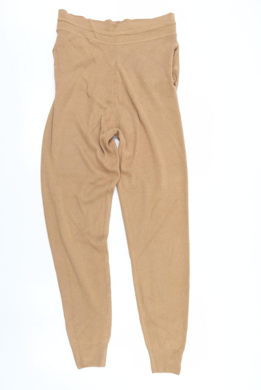 Womens UK Size S Boohoo Regular Fit Jogger Brown Trousers