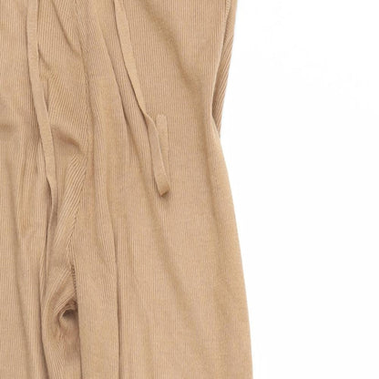 Womens UK Size S Boohoo Regular Fit Jogger Brown Trousers