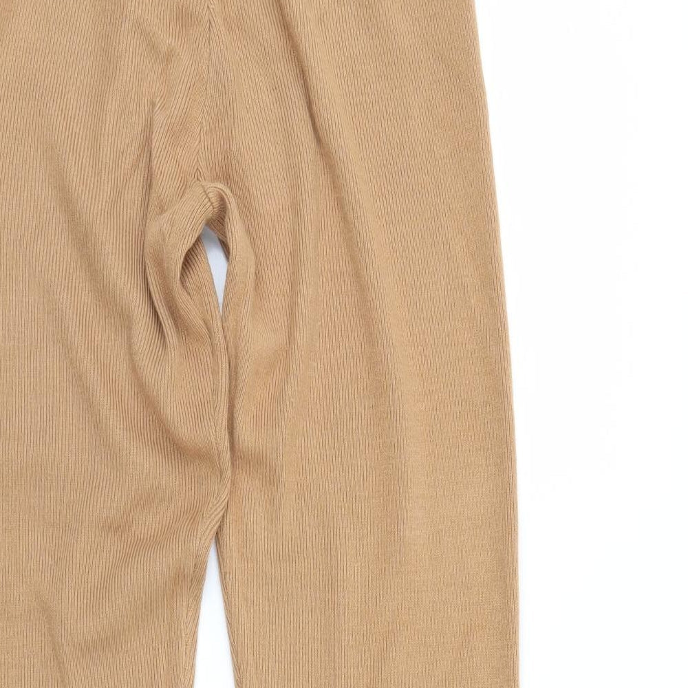 Womens UK Size S Boohoo Regular Fit Jogger Brown Trousers