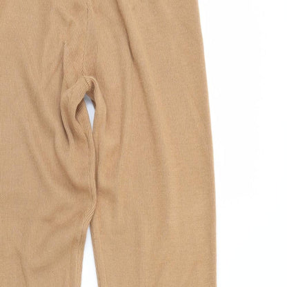 Womens UK Size S Boohoo Regular Fit Jogger Brown Trousers