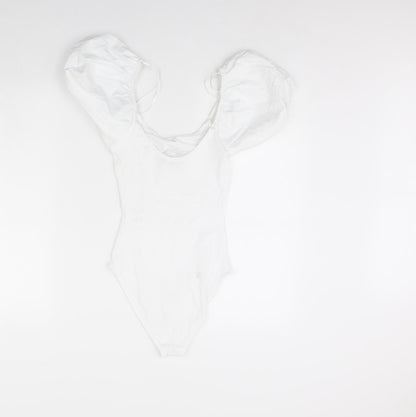 Primark Womens White   Bodysuit One-Piece Size XS