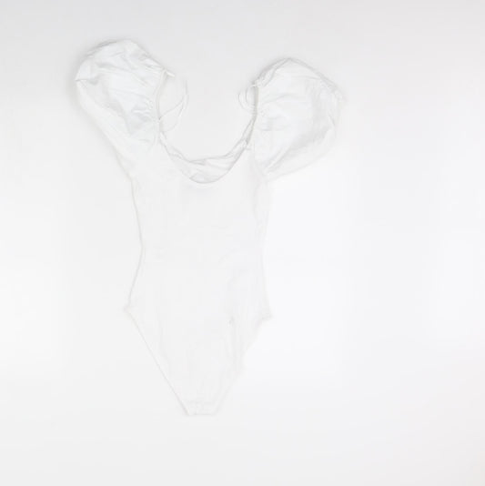 Primark Womens White   Bodysuit One-Piece Size XS