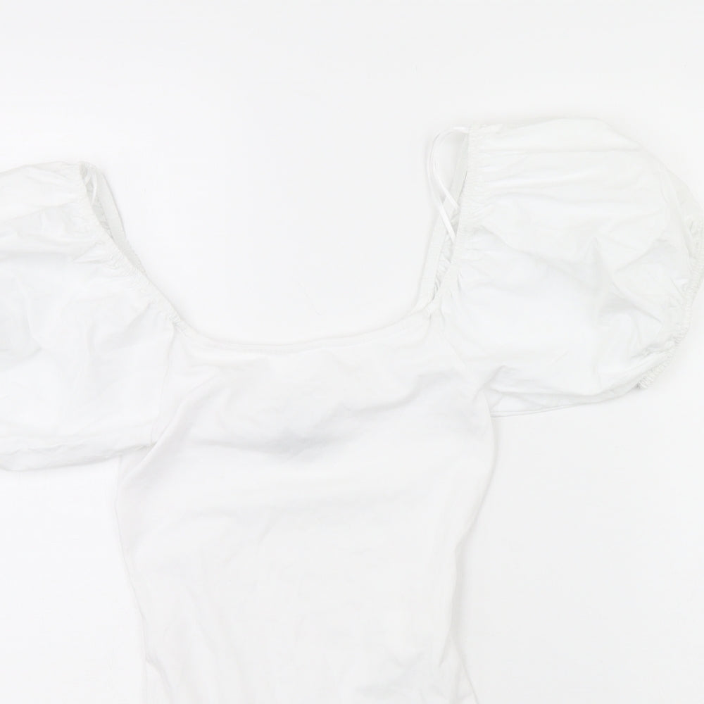 Primark Womens White   Bodysuit One-Piece Size XS