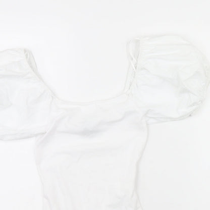 Primark Womens White   Bodysuit One-Piece Size XS