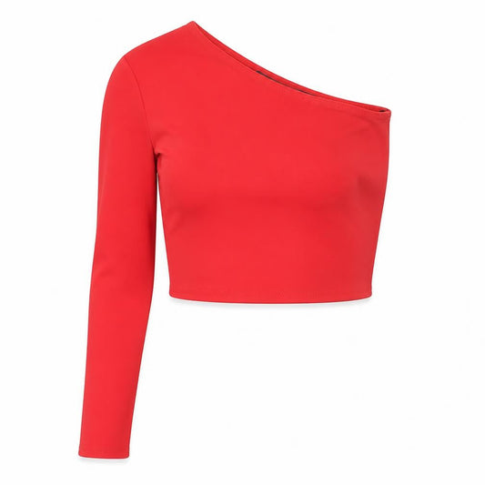 Womens UK Size S Misspap Red Basic Blouse