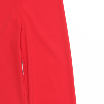 Womens UK Size S Misspap Regular Fit  Red Trousers
