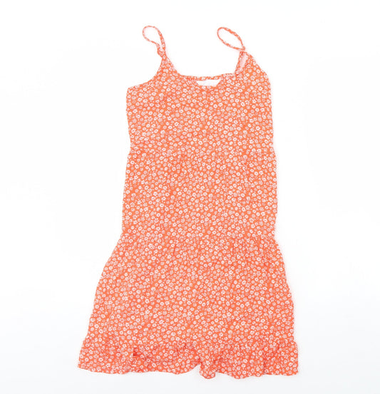 Primark Womens Orange Floral  Shift  Size 8