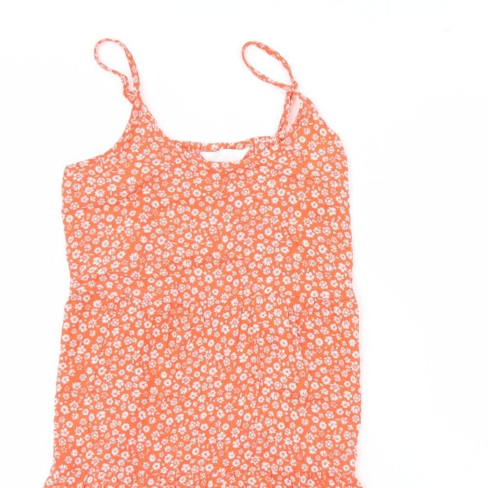 Primark Womens Orange Floral  Shift  Size 8