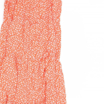 Primark Womens Orange Floral  Shift  Size 8