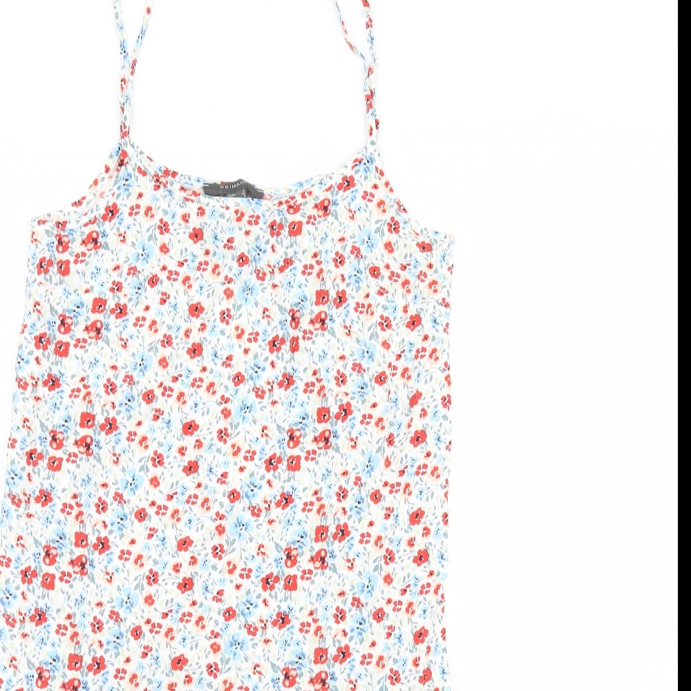 Primark Womens White Floral  Mini  Size 6