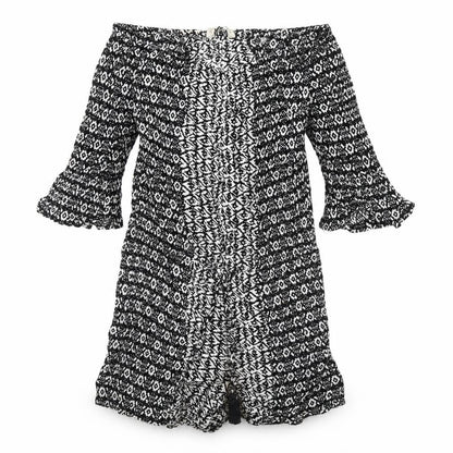 Womens UK Size 6 F&F One-Piece Black Playsuit