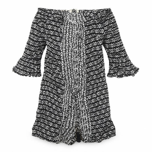 Womens UK Size 6 F&F One-Piece Black Playsuit