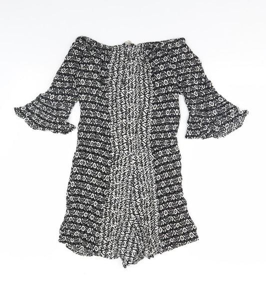 F&F Womens Black Geometric  Playsuit One-Piece Size 6