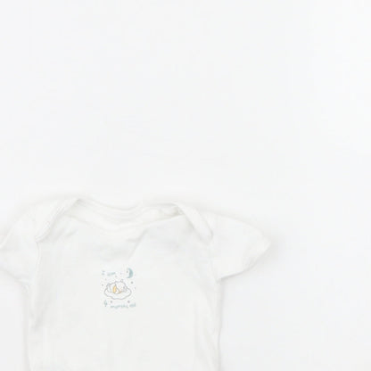 George Baby White   Babygrow One-Piece Size 3-6 Months  - I am four months old
