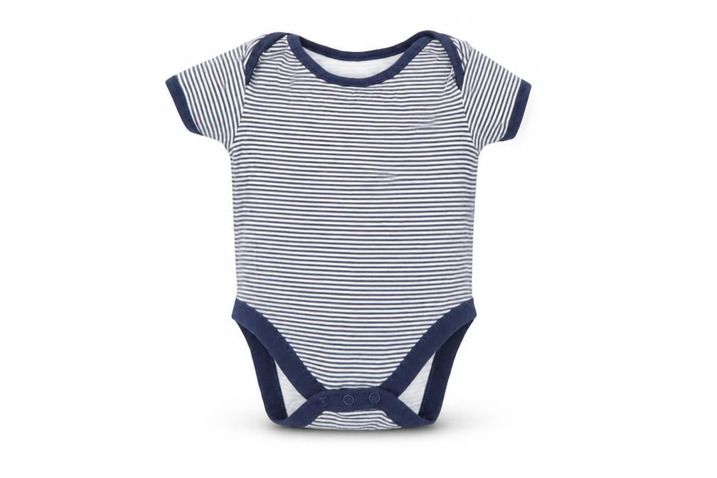 George Baby White Striped  Babygrow One-Piece Size 3-6 Months