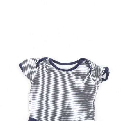 George Baby White Striped  Babygrow One-Piece Size 3-6 Months