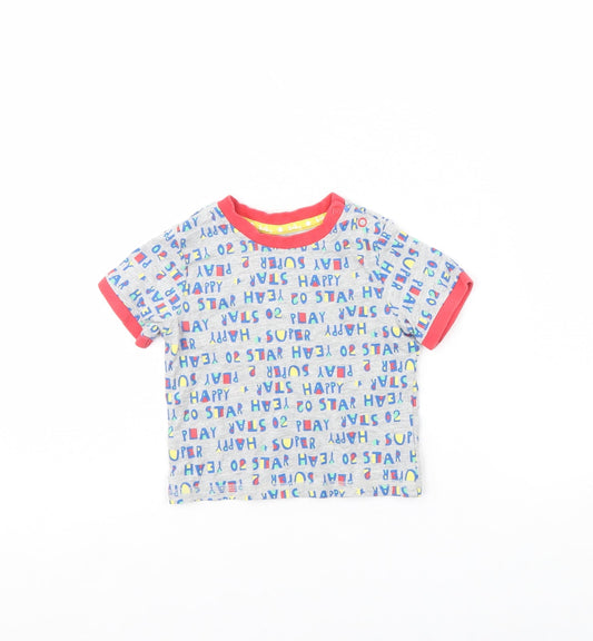 TU Baby Grey Spotted  Basic T-Shirt Size 6-9 Months  - star