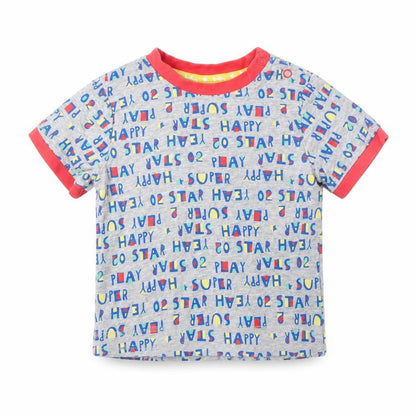 TU Baby Grey Spotted  Basic T-Shirt Size 6-9 Months  - star