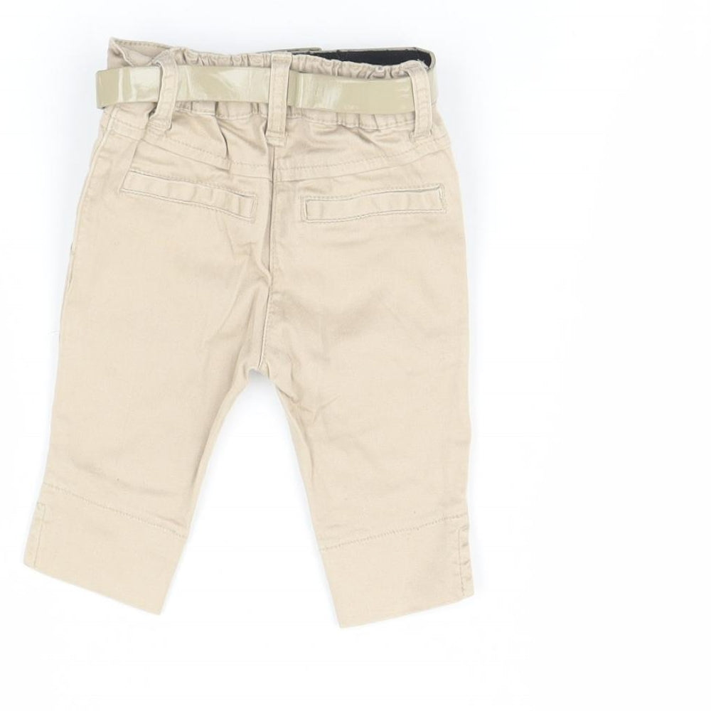 Preworn Baby Beige  Denim Capri Jeans Size 3-6 Months