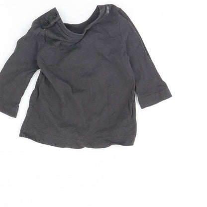 Preworn Baby Grey   Basic T-Shirt Size 0-3 Months  - Dinosaur