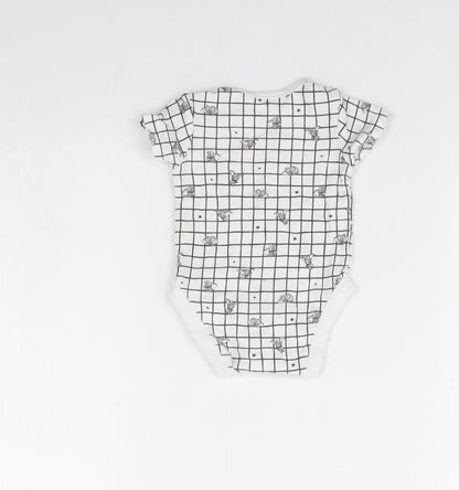 George Baby White Check  Babygrow One-Piece Size 0-3 Months  - Disney