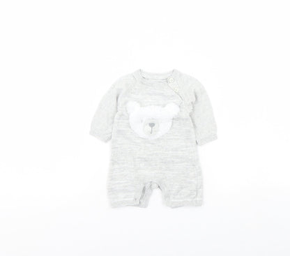 George Baby Grey   Babygrow One-Piece Size 0-3 Months