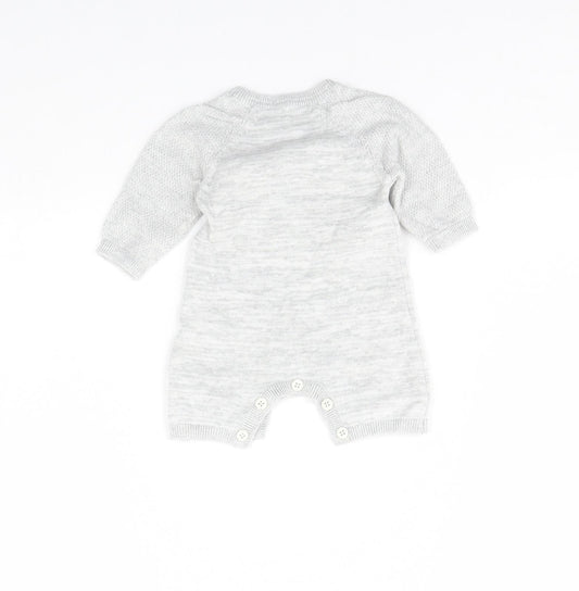 George Baby Grey   Babygrow One-Piece Size 0-3 Months