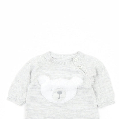 George Baby Grey   Babygrow One-Piece Size 0-3 Months