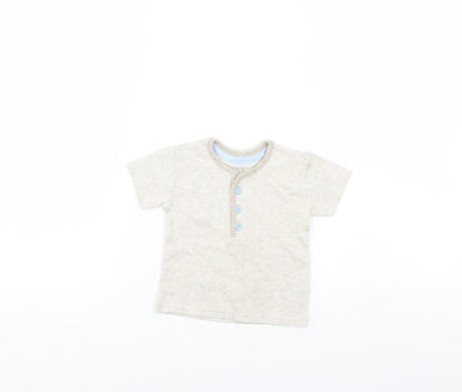 George Baby Beige Striped  Basic T-Shirt Size 3-6 Months