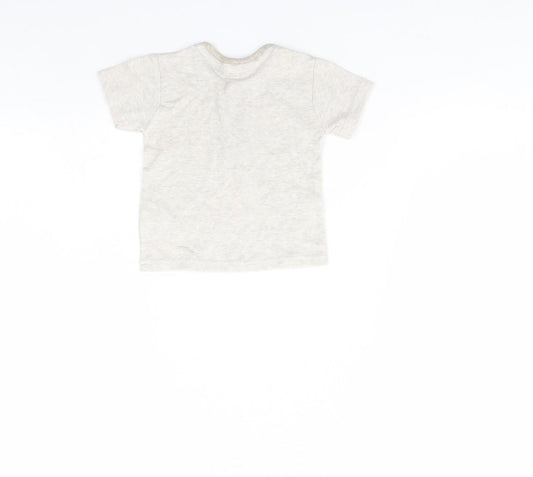 George Baby Beige Striped  Basic T-Shirt Size 3-6 Months