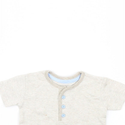 George Baby Beige Striped  Basic T-Shirt Size 3-6 Months