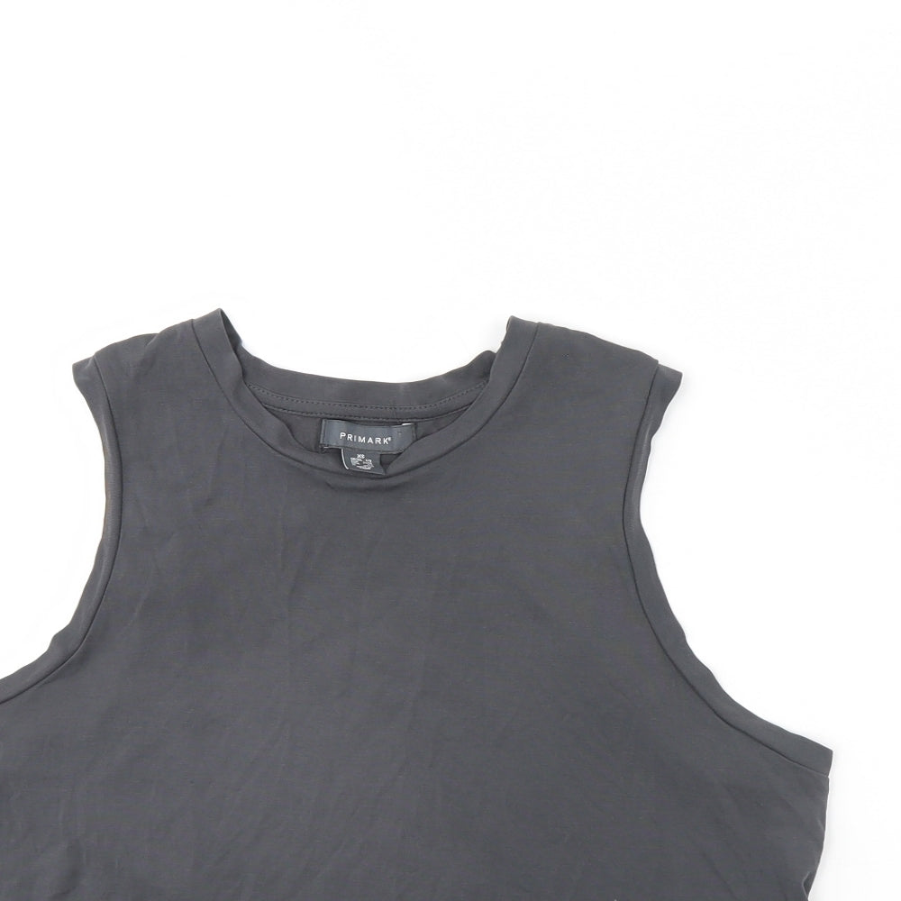 Primark Womens Grey   Basic Tank Size XS  - Slits up the side