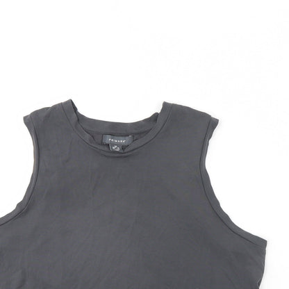 Primark Womens Grey   Basic Tank Size XS  - Slits up the side