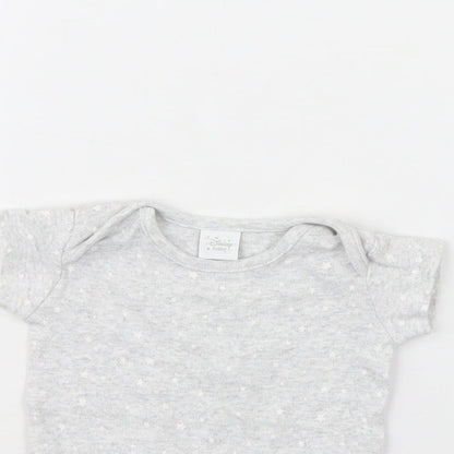 Disney Baby Grey Spotted  Babygrow One-Piece Size 0-3 Months  - Disney