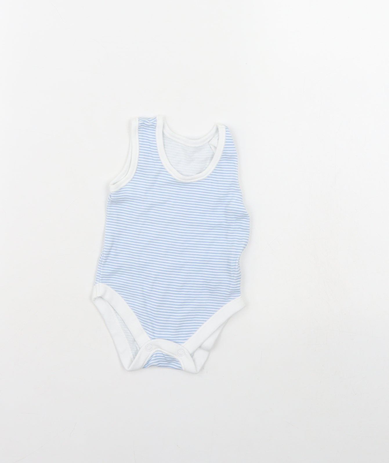 Nutmeg Baby Blue Striped  Babygrow One-Piece Size 0-3 Months